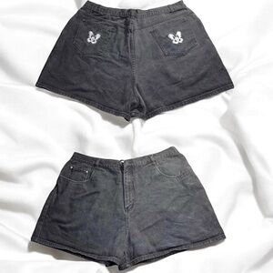 Vintage 90’s LA Blues black denim shorts butterfly Y2k women’s 24
